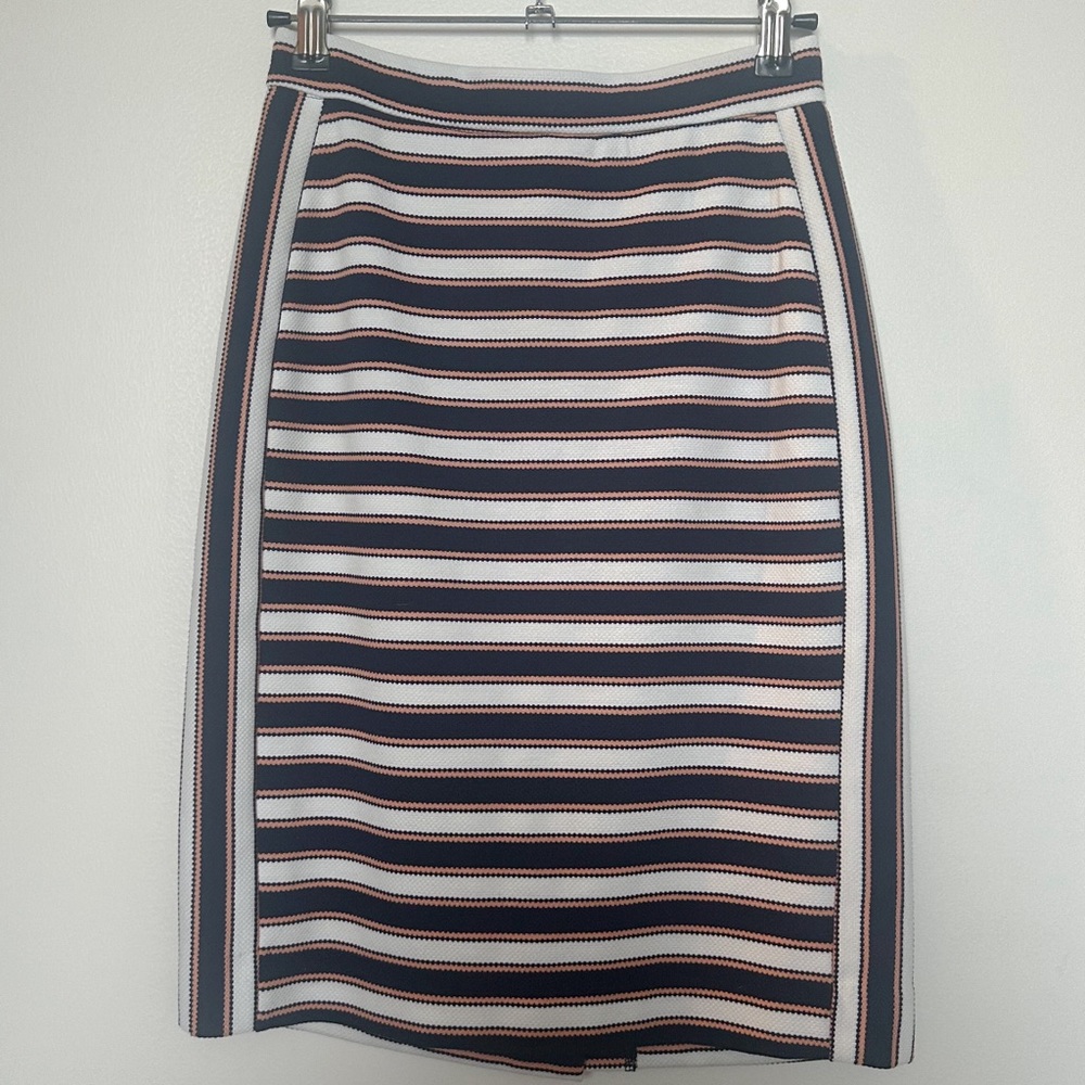 Banana Republic Factory striped pencil skirt in blue and white